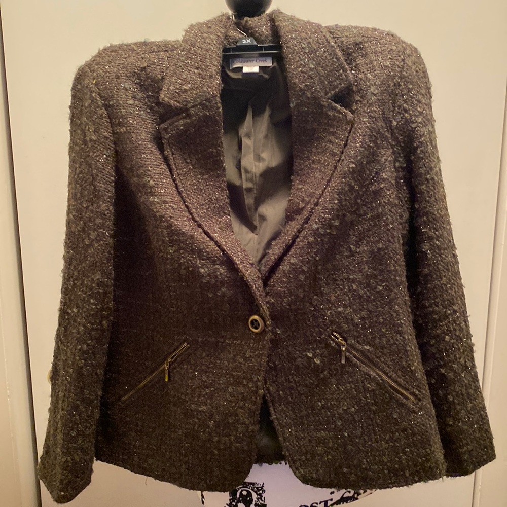 Coldwater Creek green blazer sz10p